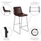 Flash Furniture 30" LeatherSoft Bar Height Barstools, Dark Brown, PK2 2-ET-ER18345-30-DB-GG - alternate 10